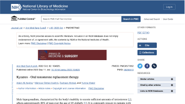 KYZATREX – Oral Testosterone Replacement Therapy